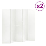 vidaXL Kamerschermen 2 st met 4 panelen 160x180 cm staal zwart