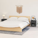 vidaXL Nachtkastjes 2 st 40x30x54,5 cm staal en glas zwart