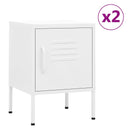 vidaXL Nightstands 2 pcs 35x35x51 cm steel olive green
