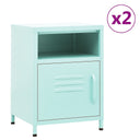 vidaXL Nightstands 2 pcs 35x35x51 cm steel mustard yellow