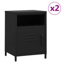vidaXL Nightstands 2 pcs 35x35x51 cm steel mustard yellow