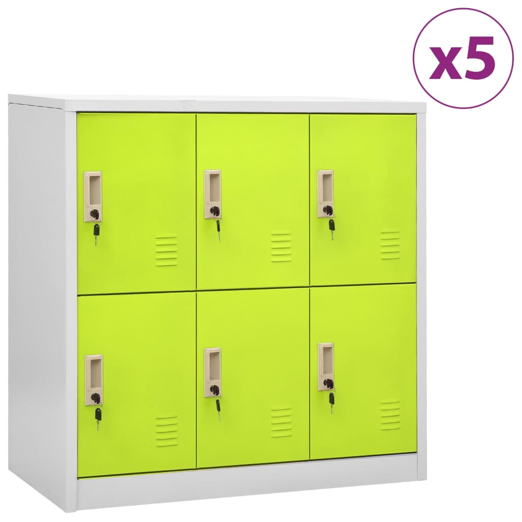 vidaXL Lockerkasten 2 st 90x45x92,5 cm staal lichtgrijs