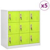vidaXL Lockerkasten 2 st 90x45x92,5 cm staal lichtgrijs