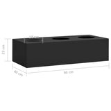 vidaXL Office Cabinet with Planter 90x40x128 cm Steel Light Grey
