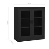 vidaXL Office Cabinet with Planter 90x40x128 cm Steel Light Grey