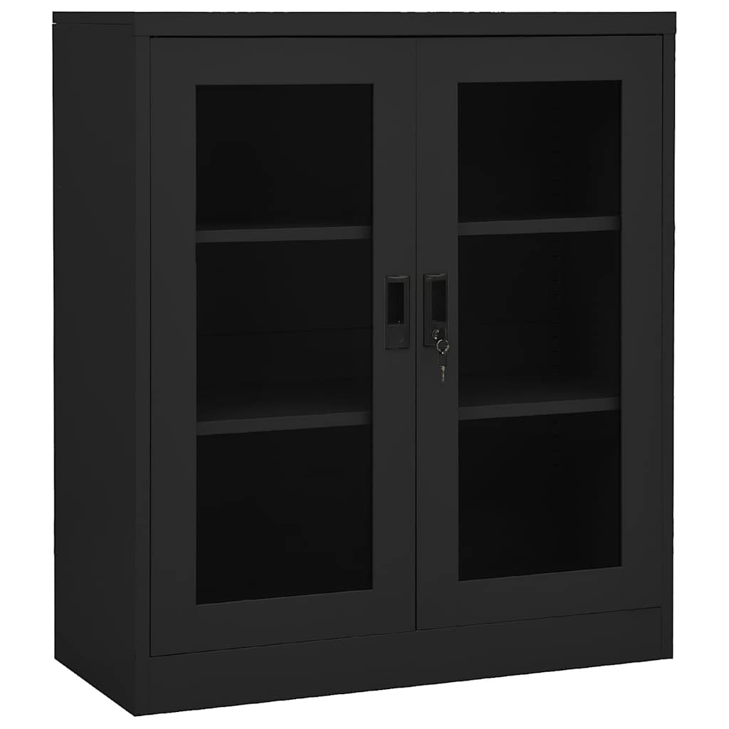 vidaXL Office Cabinet with Planter 90x40x128 cm Steel Light Grey