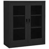 vidaXL Office Cabinet with Planter 90x40x128 cm Steel Light Grey