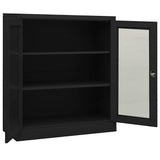 vidaXL Office Cabinet with Planter 90x40x128 cm Steel Light Grey