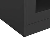 vidaXL Office Cabinet with Planter 90x40x128 cm Steel Light Grey