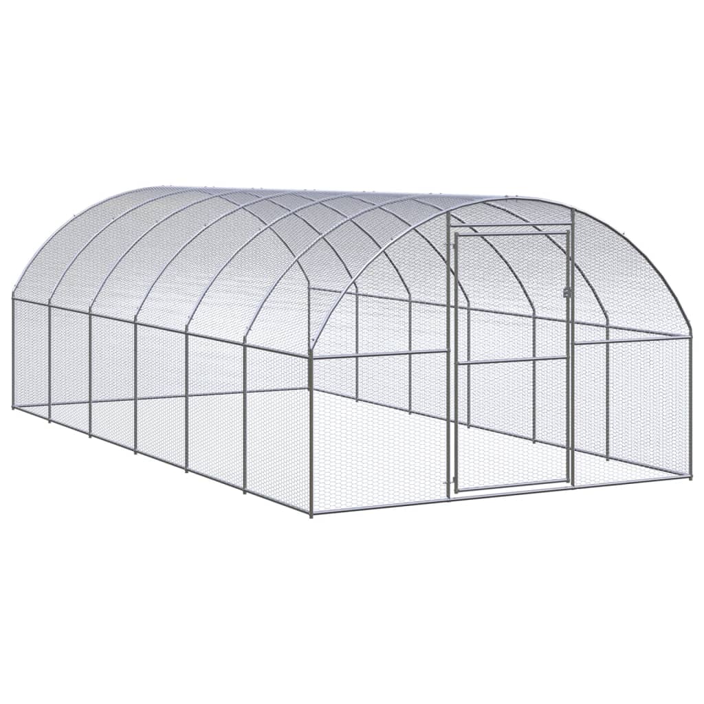 vidaXL Chicken Coop 3x2x2 m Galvanized Steel