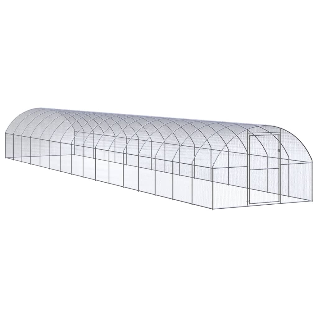 vidaXL Chicken Coop 3x2x2 m Galvanized Steel