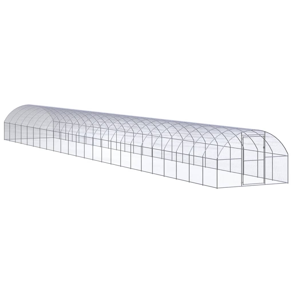 vidaXL Chicken Coop 3x2x2 m Galvanized Steel