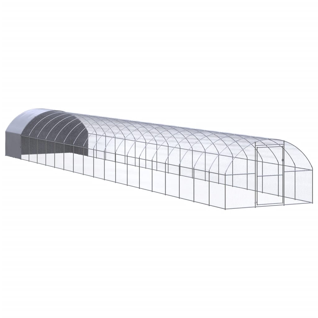 vidaXL Chicken Coop 3x2x2 m Galvanized Steel