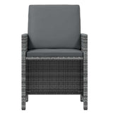 vidaXL 17-Piece Garden Dining Set with Cushions Poly Rattan Black