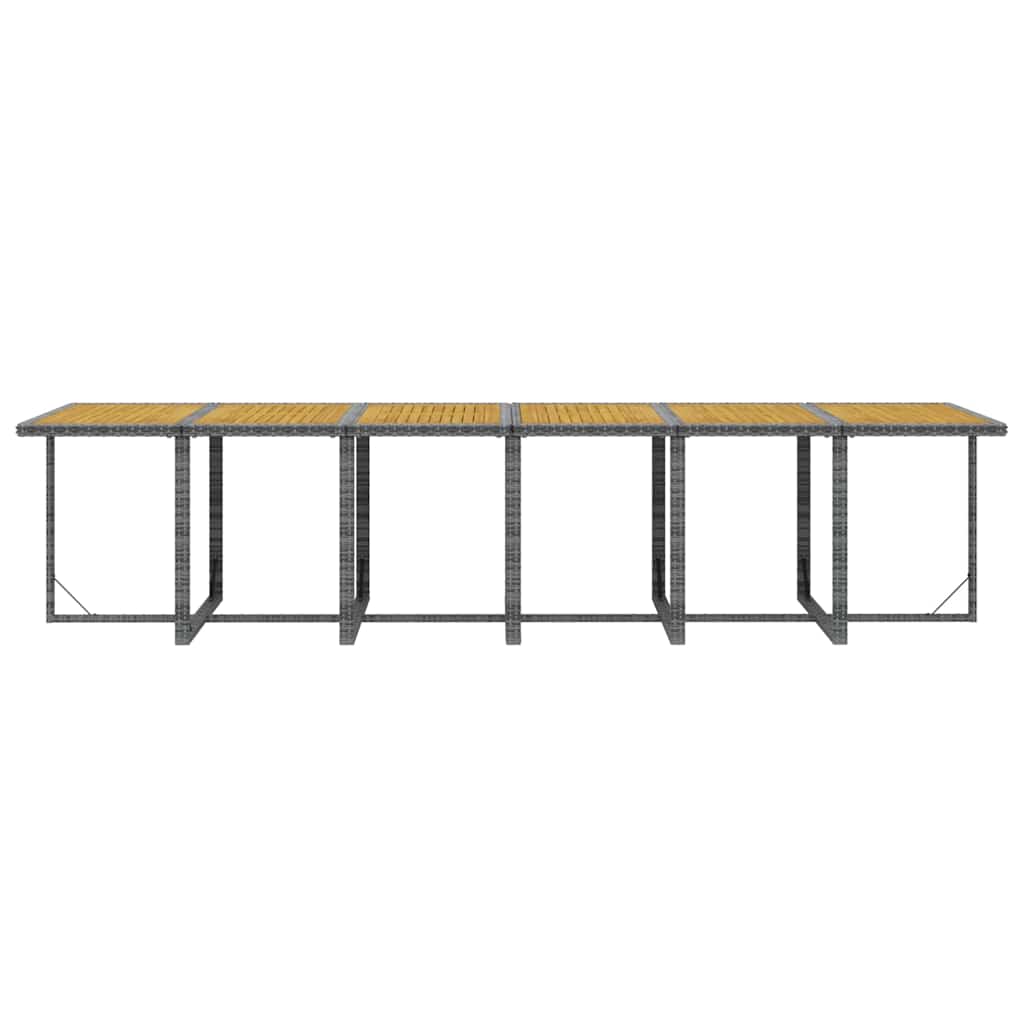 vidaXL 17-Piece Garden Dining Set with Cushions Poly Rattan Black