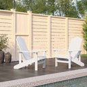 vidaXL Garden Chairs 2 pcs Adirondack HDPE white