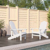 vidaXL Garden Chairs 2 pcs Adirondack HDPE white