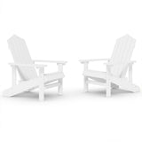 vidaXL Garden Chairs 2 pcs Adirondack HDPE white