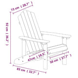 vidaXL Garden Chairs 2 pcs Adirondack HDPE white