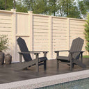 vidaXL Garden Chairs 2 pcs Adirondack HDPE white