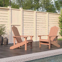 vidaXL Garden Chairs 2 pcs Adirondack HDPE white
