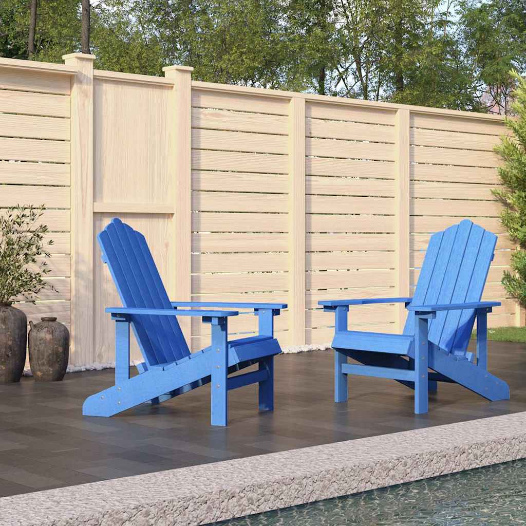 vidaXL Garden Chairs 2 pcs Adirondack HDPE white