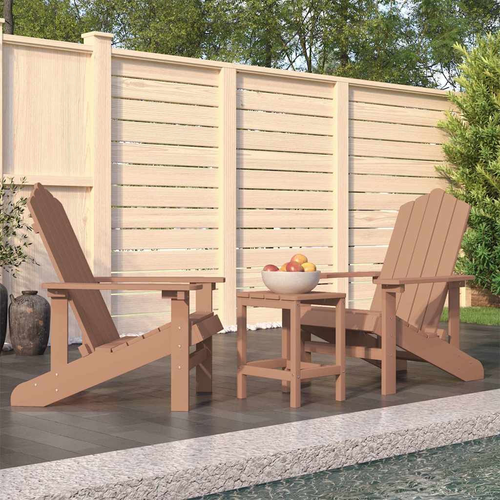 vidaXL Garden Chairs 2 pcs Adirondack HDPE white