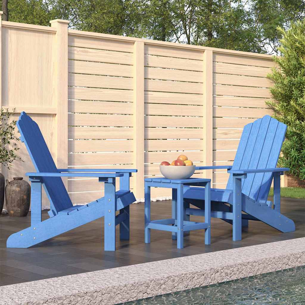 vidaXL Garden Chairs 2 pcs Adirondack HDPE white