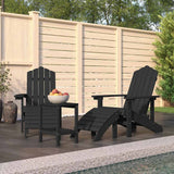 vidaXL Tuinstoelen 2 st Adirondack met voetensteunen HDPE wit