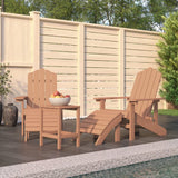 vidaXL Tuinstoelen 2 st Adirondack met voetensteunen HDPE wit