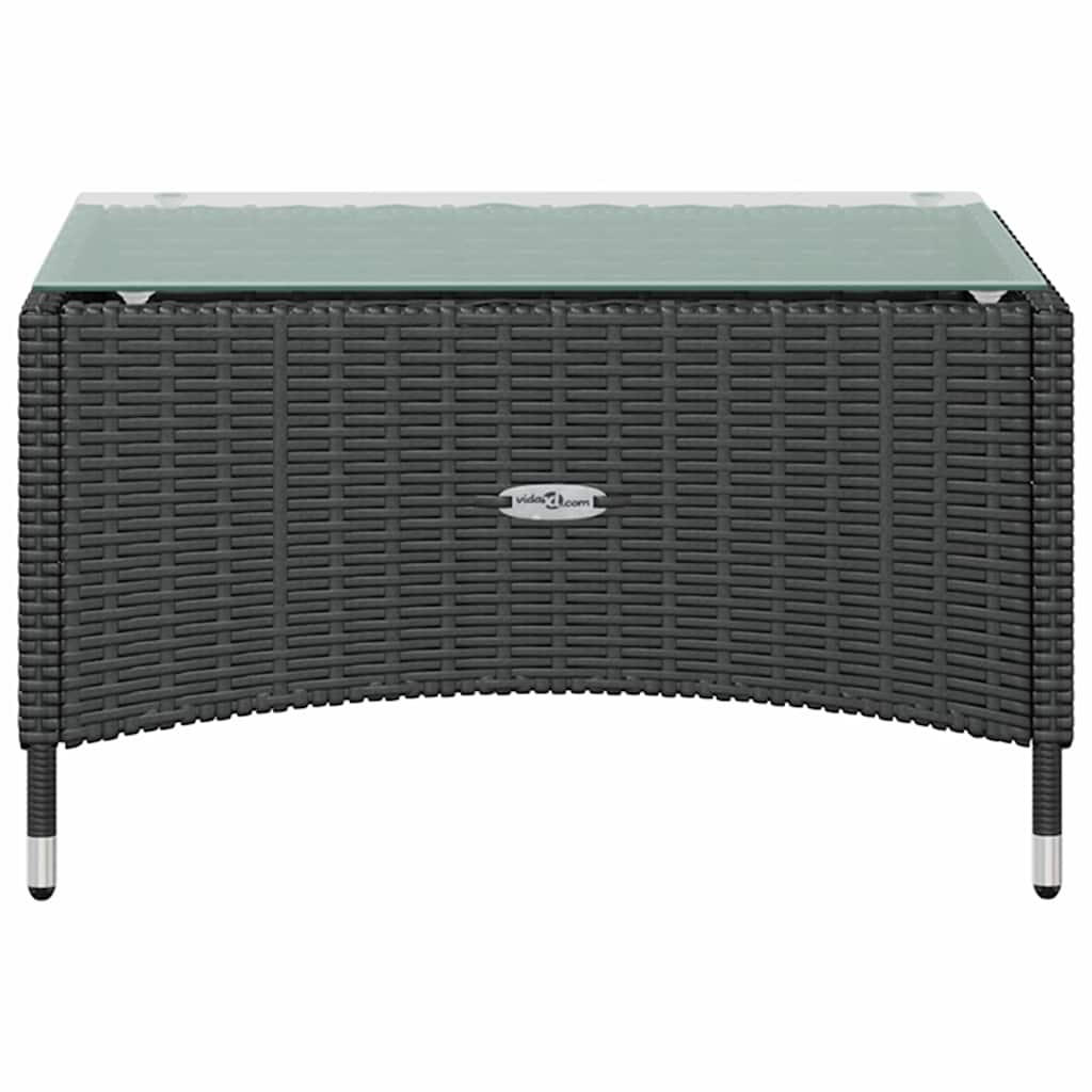 vidaXL 8-delige Loungeset met kussens poly rattan zwart