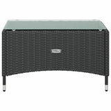 vidaXL 8-delige Loungeset met kussens poly rattan zwart