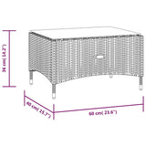 vidaXL 8-delige Loungeset met kussens poly rattan zwart