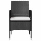 vidaXL 8-delige Loungeset met kussens poly rattan zwart
