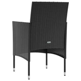 vidaXL 8-delige Loungeset met kussens poly rattan zwart