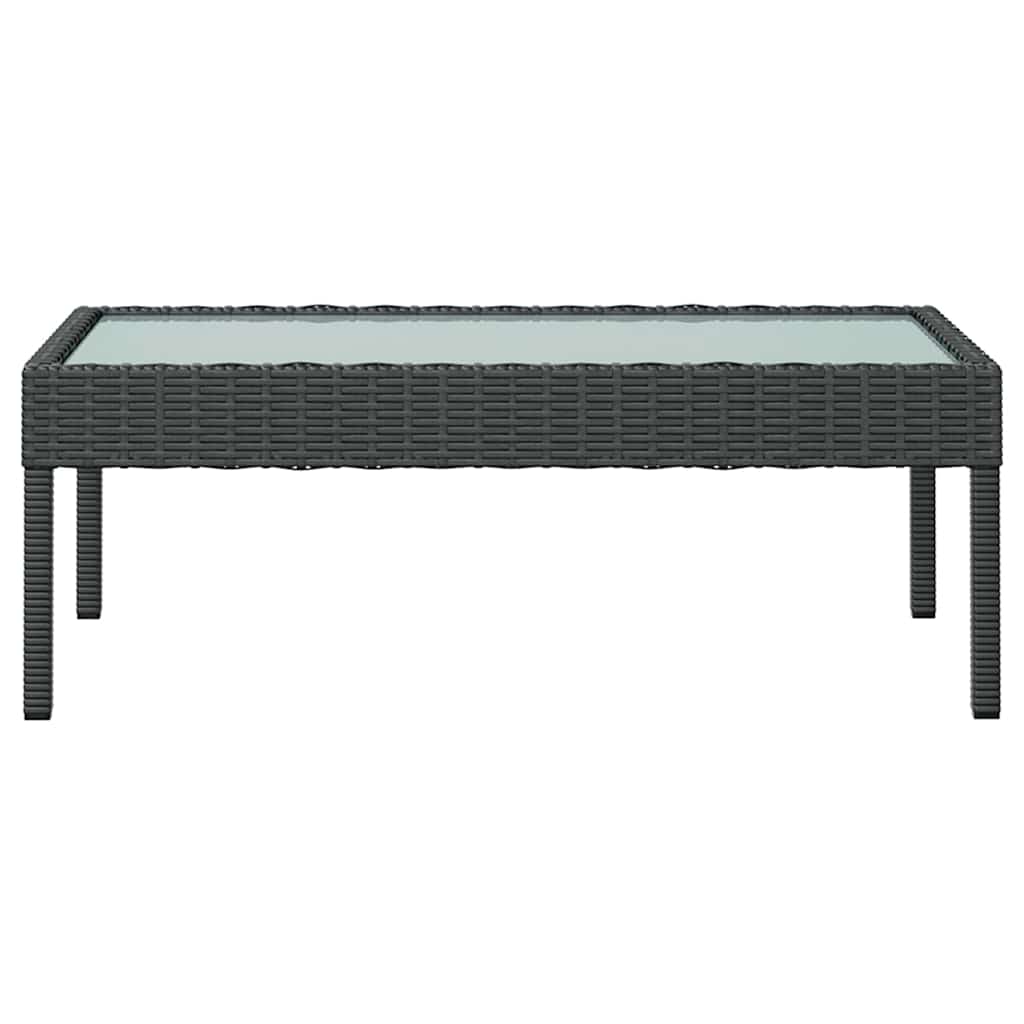 vidaXL 8-delige Loungeset met kussens poly rattan zwart