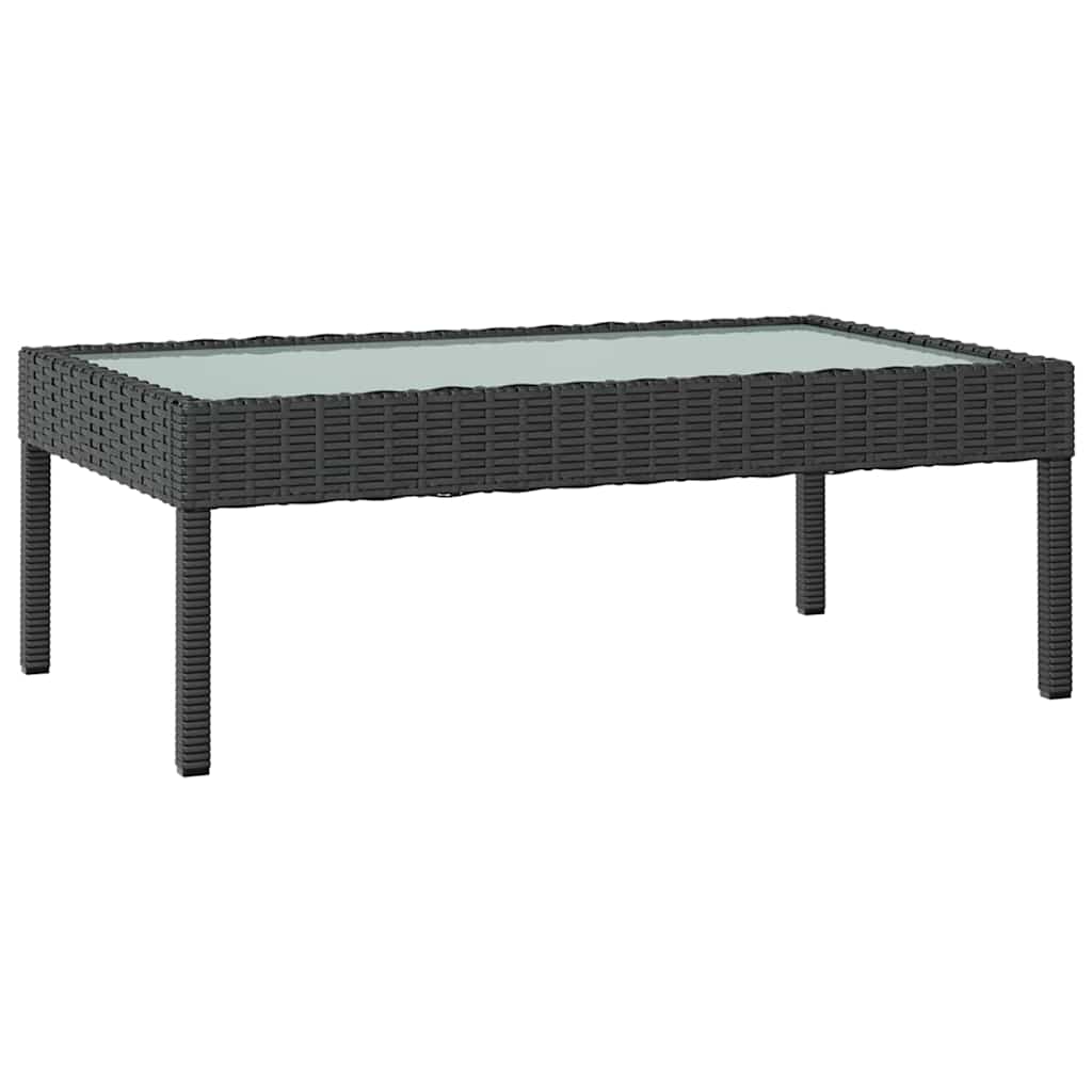 vidaXL 8-delige Loungeset met kussens poly rattan zwart