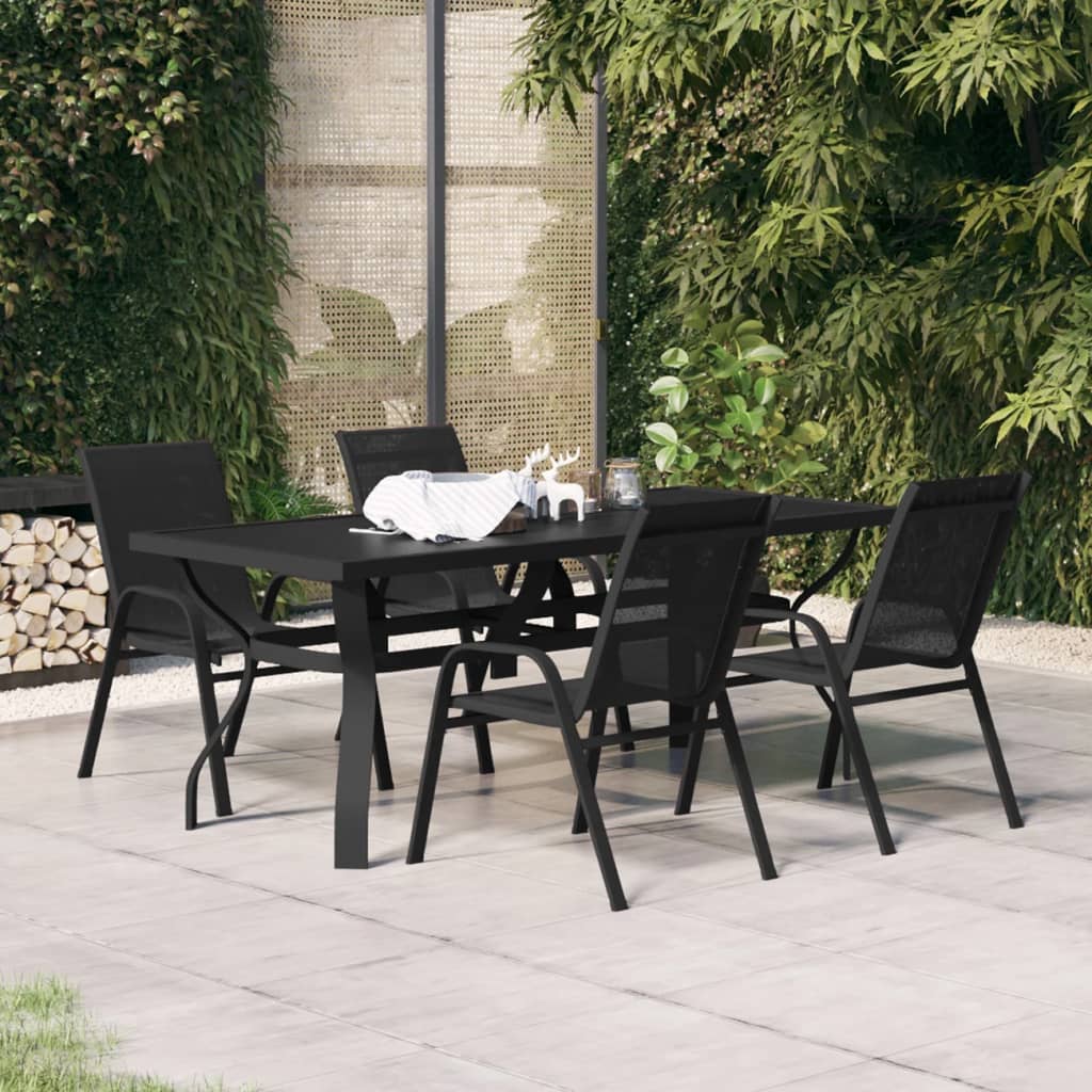 vidaXL 9-piece Garden Dining Set Brown and Black