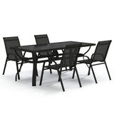 vidaXL 9-piece Garden Dining Set Brown and Black