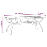 vidaXL 9-piece Garden Dining Set Brown and Black