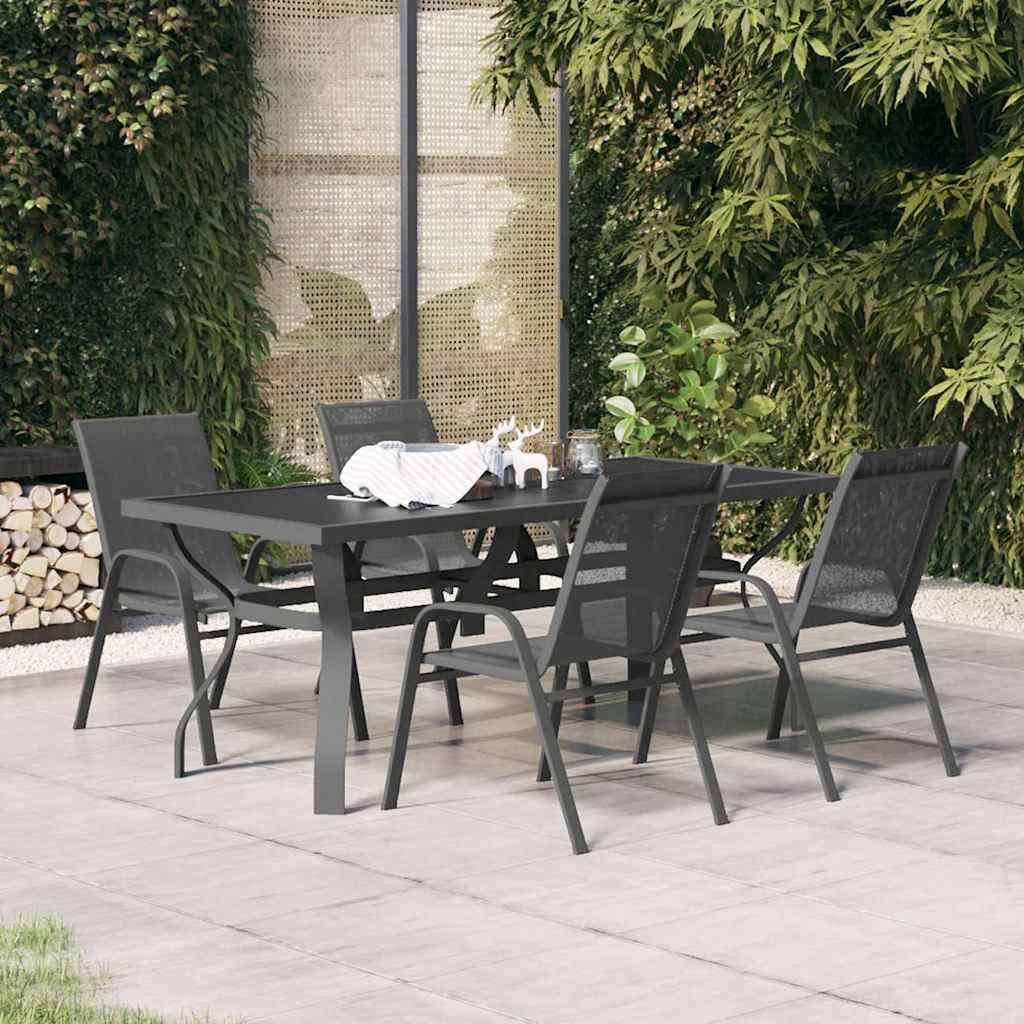 vidaXL 9-piece Garden Dining Set Brown and Black