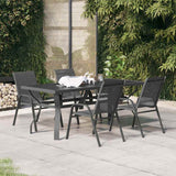 vidaXL 9-piece Garden Dining Set Brown and Black
