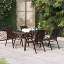 vidaXL 9-piece Garden Dining Set Brown and Black