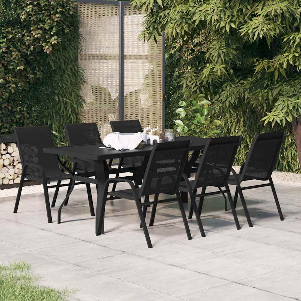 vidaXL 9-piece Garden Dining Set Brown and Black