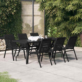 vidaXL 9-piece Garden Dining Set Brown and Black