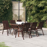 vidaXL 9-piece Garden Dining Set Brown and Black