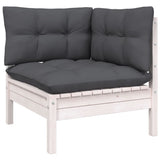 vidaXL 7-delige Loungeset met grijze kussens grenenhout