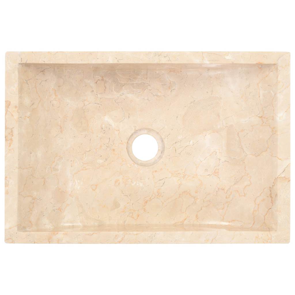 vidaXL Washbasin Cabinet with Basins Solid Teak Marble Black