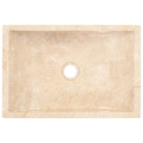 vidaXL Washbasin Cabinet with Basins Solid Teak Marble Black