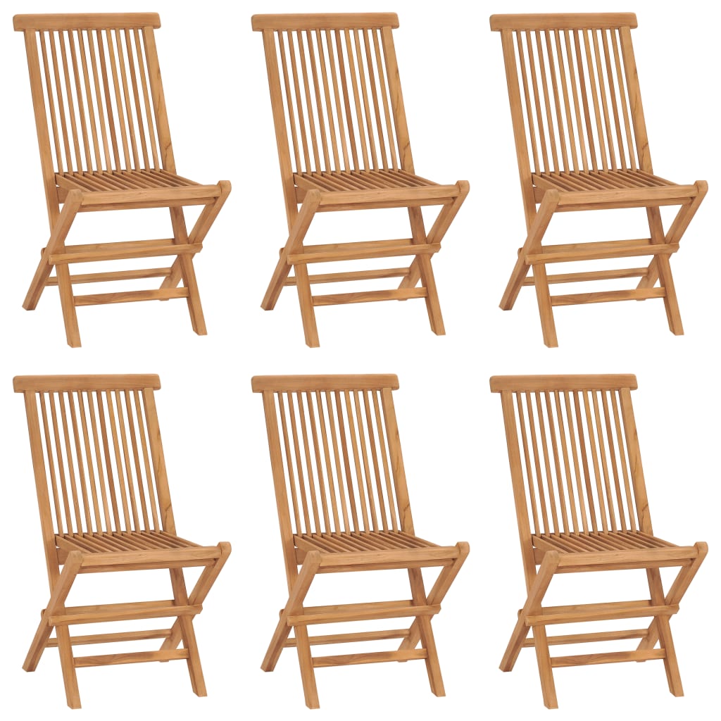 vidaXL Tuinstoelen 6 st inklapbaar massief teakhout